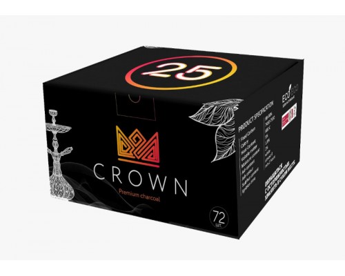 Уголь для кальяна Crown (Краун) 25мм 72шт. 1кг. купить на Бали